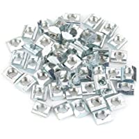 Akozon 50 unids Acero al carbono Deslizante Tuerca para ranura en T para Serie 20 Accesorios de Perfil de Aluminio M6…